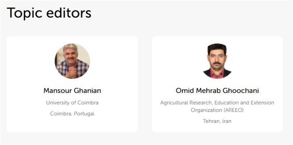 انتخاب «امید مهراب قوچانی» به‌عنوان دبیر موضوعی مجله بین‌المللی frontiers in climate